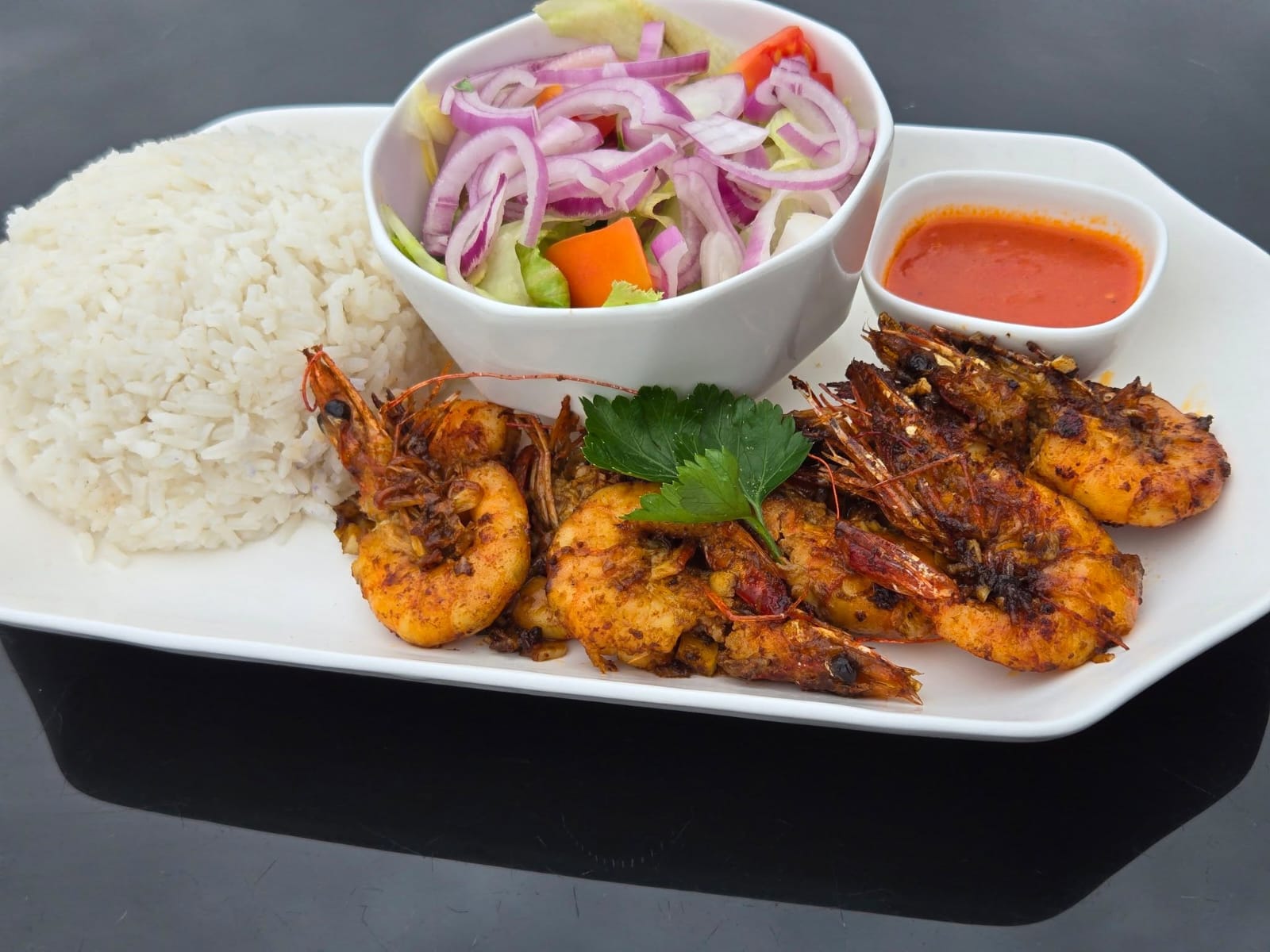 Freshly prepared food at Highbury Lounge